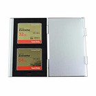 Aluminum Memory Card Carrying Case 4 Slots For Compact Flash Card Lexar Sandisk