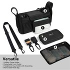 Universal Baby Stroller Organizer Caddy Detachable Mesh Bag Cup Holders Black