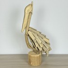 Driftwood 21  Pelican Bird Statue Artwork Beach House Nautical Sea Shore Decor