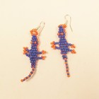 Wholesale Lot 20 Pcs Handmade Orange Blue Beaded Gator Earrings Team Colors