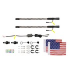 2x 2ft Spiral Led Fat Whip Lights Antenna Rgb Chasing For Rzr Utv Atv