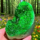 300g lg Rare Green Geode Quartz Cluster Crystal Healing Decor Reiki Specimen Gif