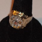 1930 40 s Mickey Mouse Cleinman   Sons Ring Reverse Painted Glass Dome