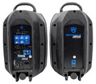 Rockville Rpg082k Dual 8  Powered Pa System Speakers bluetooth mic stands cables