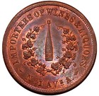  1863  New York Ny-630-f-1a  r-3  Benner   Bendinger Civil War Token