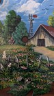 Vintage Hand Painted Saw Blade Folk Art Rural Farm Spring Cottagecore 10  