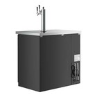 36  Black Triple Tap Kegerator Beer Dispenser -  1  1 2 Keg Capacity