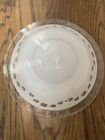 Vintage Ruffled Frosted  clear Glass Ceiling Light Cover W etched Flowers 10 5   