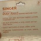 Singer Smooth   Even Feed Sewing Machine Foot For Slanted Needle Machines