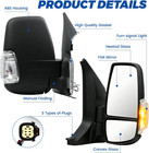 Passenger Side Mirror Compatible With 2015-2025 Ford Transit 150 250 350 350 Hd 