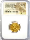Constans Ii Gold Av Solidus Byzantine Coin 641-668 Ad - Certified Ngc Choice Au