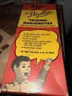 Vintage Hazelle   s Talking Marionette Puppet  plastic Head hands shoes  W  Box
