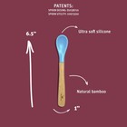 Bamboo   Silicone Infant Training Spoons Bpa Free - Soft Tip Easy Gums First