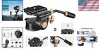 Professional Video Camera Tripod Fluid Head 360   Swivel