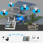 6mp Dual   lens Wifi Security Camera Kit 7   inch Nvr Surveillance Monitoring System