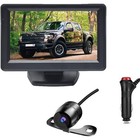 Car Rear View Backup Camera Reverse Parking Night Vision And 4 3  Monitor Kit