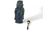 Vintage Asian Chinese Elder Carved Blue Lapis Lazuli Stone Snuff Bottle