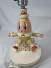 Vintage Humpty Dumpty Nursery Wood Lamp By Nursery Originals 2 Light Caps