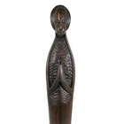 Macassar Ebony African Praying Woman Statue 12 5  Mid-century Carving