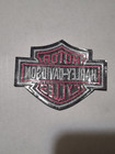Embroidered Harley-davidson Shield Iron On Patch Pink And White