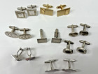 Lot Of 8 Vintage Gold   Silver Tone Cuff Links Cufflinks Many Brands