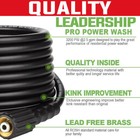 3200 Psi Pressure Washer Hose Kink-free M22-14mm 1 4  Quick Connect