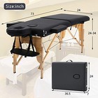 Portable Folding Massage Table - 84  Height Adjustable Spa Bed With Carry Case 