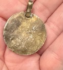 Vintage Persian  Turquoise Mosaics Middle East Copper   Brass Pendant