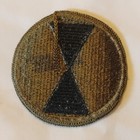 Us Army 7th Infantry Division Hourglass Vietnam War Embroidered Military Patch