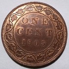 1905 Canada Large Cent Bu  Higher Grade Edward Vii Canadian 1c Coin
