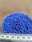 Deep Turquoise Blue  Opaque Glass Seed Beads African Indian Trade Murano Vintage