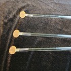 Vintage Set Of 3 Shell Glass Swizzle Sticks Drink Stirrers Motif 8   