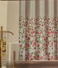 Juicy Couture Printed Shower Curtain 72 X 72  Strawberries Flowers Grey    new   