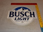 Vintage Busch Light Beer     brewed In U s a  12  Enamel Metal Gasoline   Oil Sign