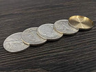 Walking Liberty Half Dollar Shell And Coins Set Magic Tricks  4 Coins 1 Shell  C