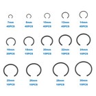 310pcs 14-sizes Round Wire C-clips Internal Snap Rings Assortment Kit Round Wire
