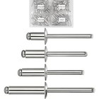 70 Pcs 1 4 Inches Pop Rivets 1 4  X  3 8   1 2   5 8   1   Silver Aluminum
