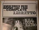 Vintage Frank Zappa Kill Ugly Radio Poster