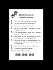 Bearded Collie  rules For Humans  - Custom Matted - Dog Art Print   Gift