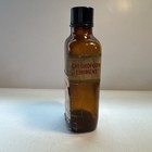 Vintage Chloroform Liniment Empty Glass Medicine Bottle With 2 Pharmacy Labels