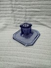 Old Art Deco Tiffin Glass Square Candleholder Twilight   Lavender Rare