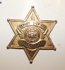 Vintage Obsolete Police Motorcycle Helmet - Erie County  ny  Deputy Sheriff