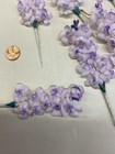 Small Millinery White Variegated Purple Stems Of Flowers - Vintage