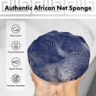 Bathway African Net Sponge Authentic With 1 Count  pack Of 2   Blue   Black 
