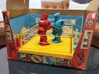 Vtg Original 1966 Rock   em Sock   em Fighting Robots W Box  needs Repair 