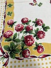 Vintage Startex Cotton Kitchen Towel 711 Lucky Shamrock Wishbone Horseshoe Red