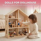 Family Dollhouse People - Bendable Doll House Figures - 5 Small 