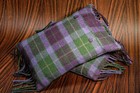 Pair Ralph Lauren Home Wool Purple Green Plaid Tartan Throw Pillows