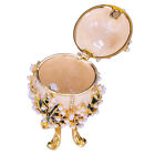 Faberge Egg Trinket Jewel Box Lilies Of The Valley With Crown 3 4   8 5 Cm Cream