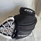 Ccm Ytflex 3 Youth Goalie Glove- White black Regular And Full Right Available